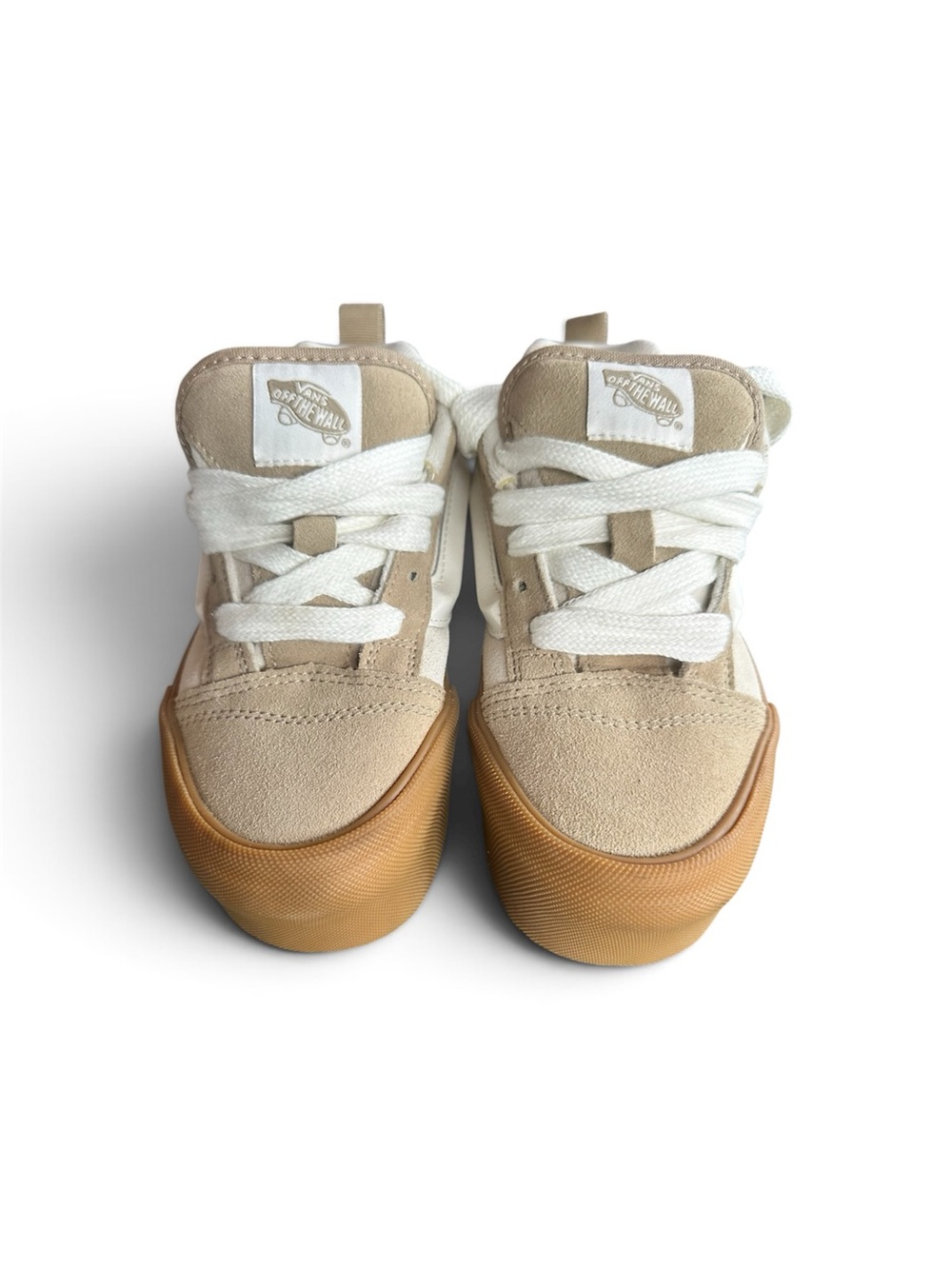 Vans Knu Stack Beige Gum Platform Skate Shoes Size 6